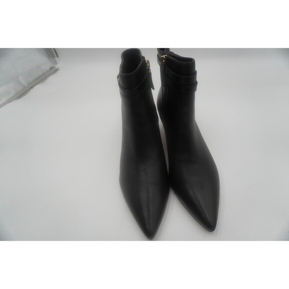TALBOTS Iona Black Buckle Kitten Heel Pointed Toe Ankle Bootie Side Zip Size 9M - Picture 12 of 13